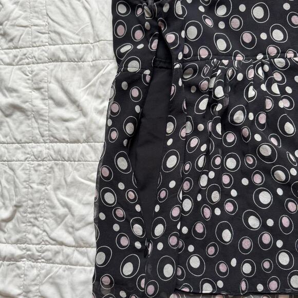 alfani 14P Y2k sheer silk polka dot babydoll sleeveless top sheer chiffon - Picture 5 of 8